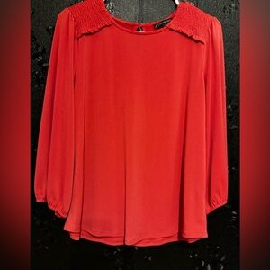 Adrianna Papell Salmon Pink Blouse